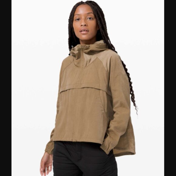 lululemon athletica Jackets & Blazers - Lululemon Athletica Seek Vistas 1/2 Zip Rain Jacket in Frontier M Retail $148.00